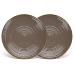 Fissman 2-Piece Plates Firmina Brown 21cm New Bone China