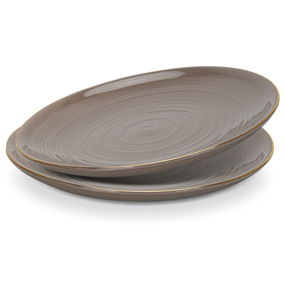 Fissman 2-Piece Plates Firmina Brown 26cm New Bone China