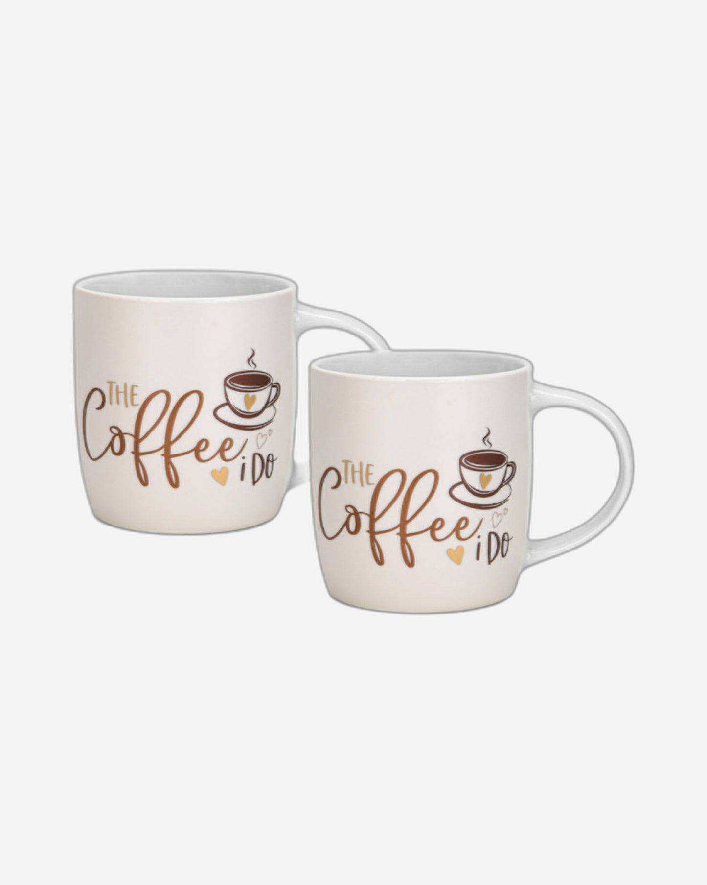 Fissman 2-Piece Mugs 310ml The Coffee I Do New Bone China
