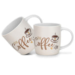 Fissman 2-Piece Mugs 310ml The Coffee I Do New Bone China