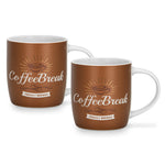 Fissman 2-Piece Mugs 310ml Coffee Break New Bone China