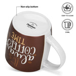 Fissman 2-Piece Mugs 310ml Its Always Coffee New Bone China