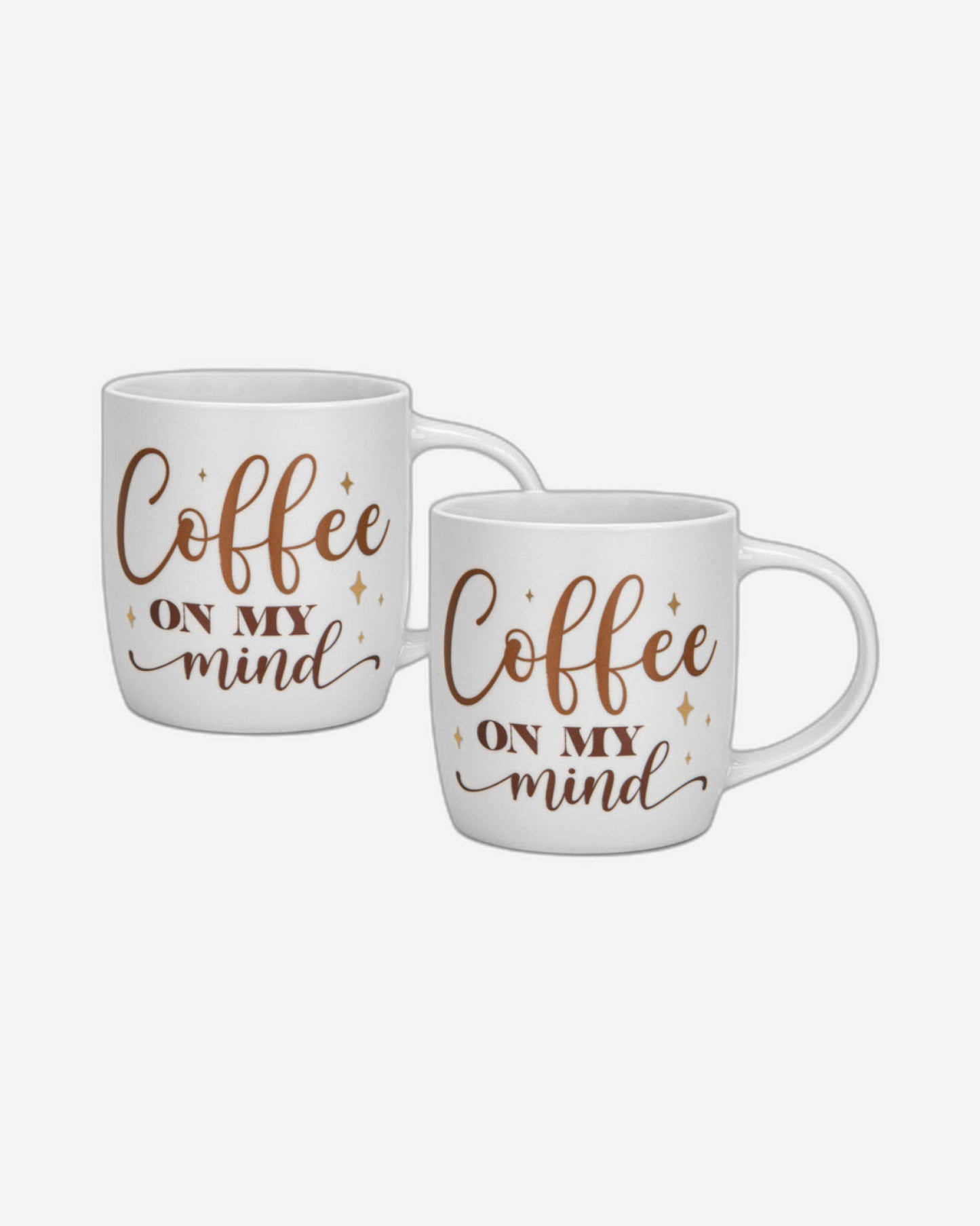Fissman 2-Piece Mugs 310ml Coffee On My Mind New Bone China