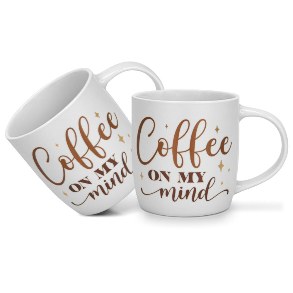 Fissman 2-Piece Mugs 310ml Coffee On My Mind New Bone China