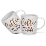 Fissman 2-Piece Mugs 310ml Coffee On My Mind New Bone China