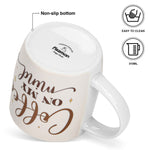 Fissman 2-Piece Mugs 310ml Coffee On My Mind New Bone China