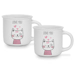Fissman 2-Piece Mugs 380ml Love You New Bone China