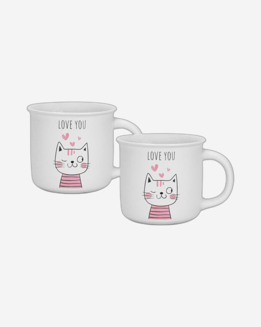 Fissman 2-Piece Mugs 380ml Love You New Bone China