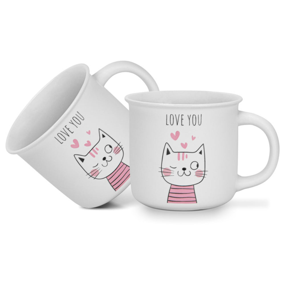 Fissman 2-Piece Mugs 380ml Love You New Bone China
