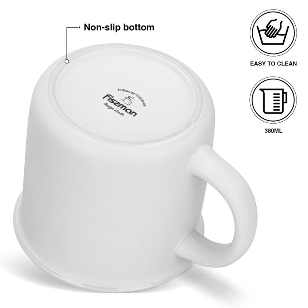 Fissman 2-Piece Mugs 380ml Love You New Bone China