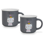 Fissman 2-Piece Mugs 380ml For You New Bone China