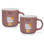 Fissman 2-Piece Mugs 380ml Hello New Bone China