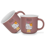 Fissman 2-Piece Mugs 380ml Hello New Bone China