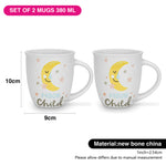 Fissman 2-Piece Mugs 380ml Moon Child New Bone China