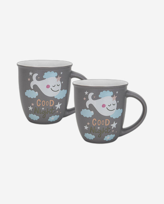 Fissman 2-Piece Mugs 380ml Good Night New Bone China