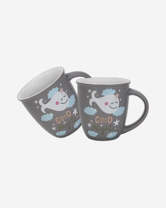 Fissman 2-Piece Mugs 380ml Good Night New Bone China