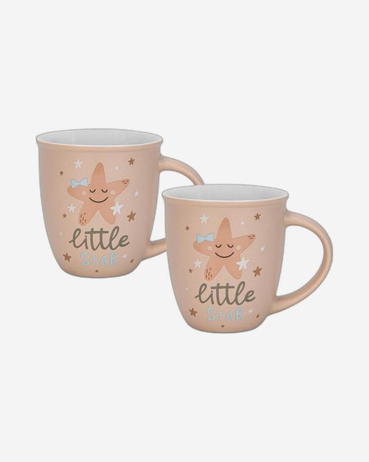 Fissman 2-Piece Mugs 380ml Little Star New Bone China