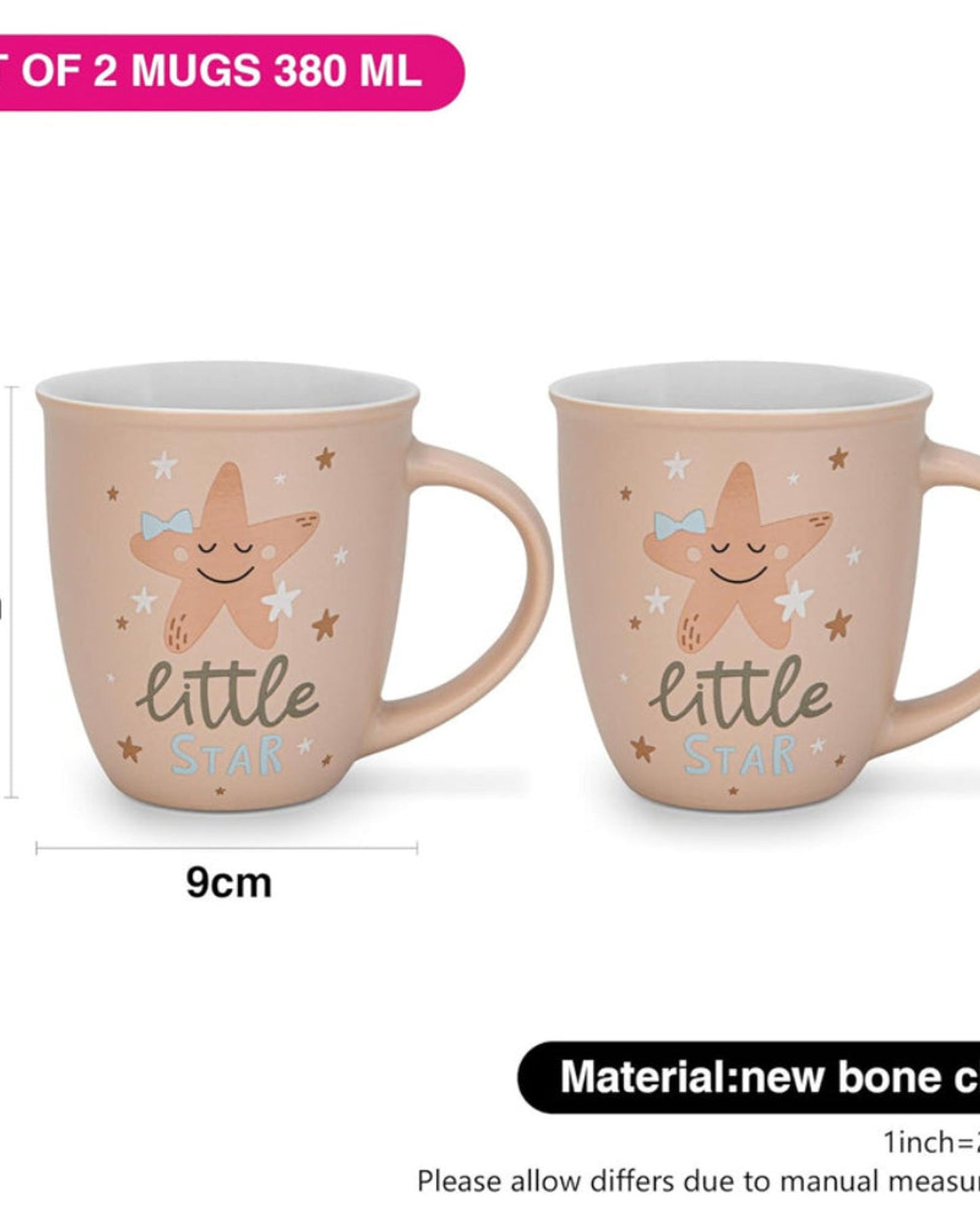 Fissman Mugs Little Star 2Pc 380ml