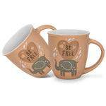 Fissman 2-Piece Mugs 380ml Be Free New Bone China