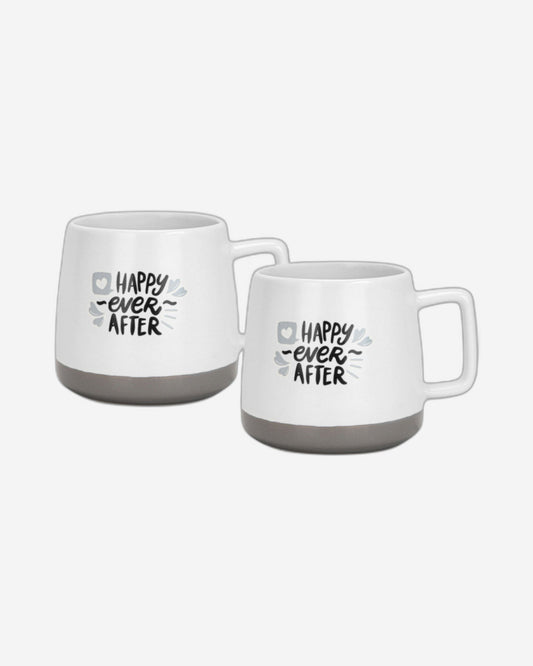 Fissman 2-Piece Mugs 400ml Happy Ever After New Bone China