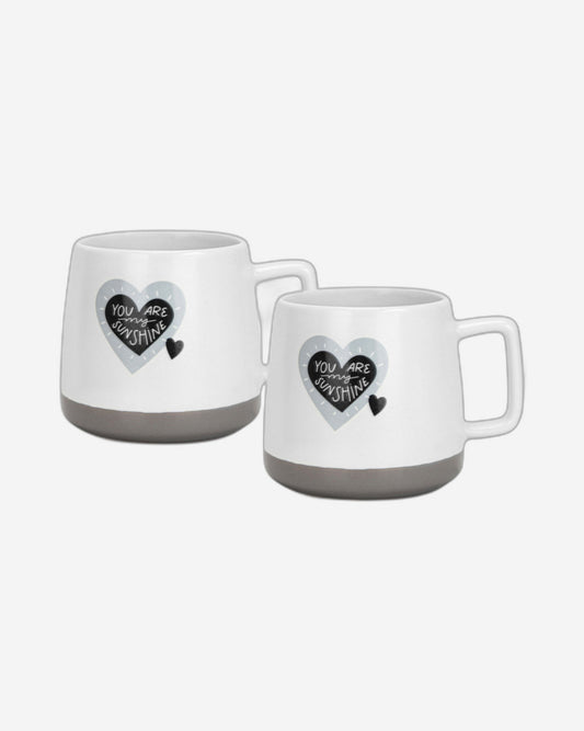 Fissman 2-Piece Mugs 400ml You Are My Sunshine New Bone China