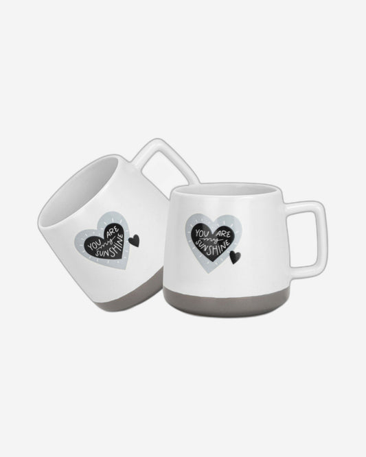 Fissman 2-Piece Mugs 400ml You Are My Sunshine New Bone China