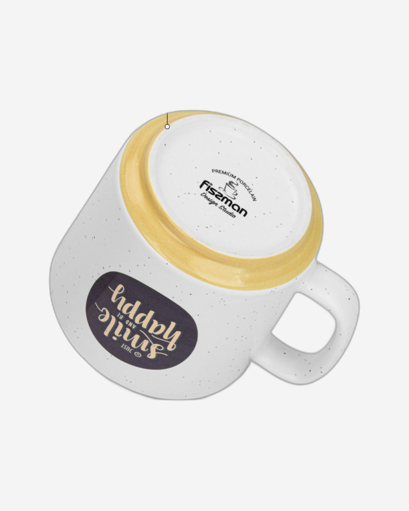 Fissman 2-Piece Mugs 490ml Smile Happy New Bone China