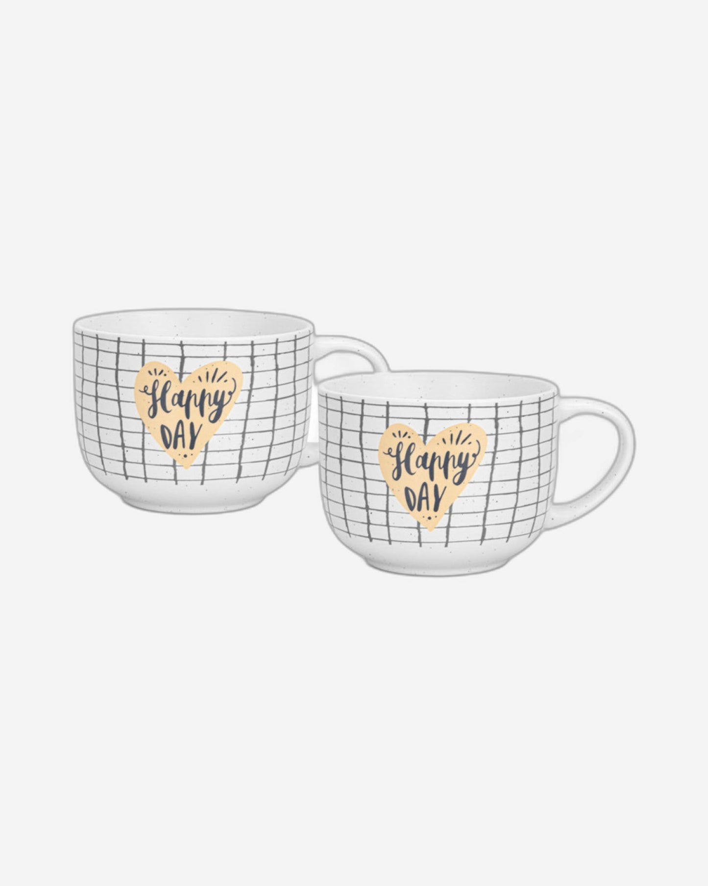 Fissman Mugs Happy Day Checked 2Pc 580ml