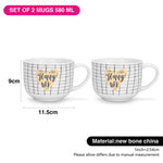 Fissman Mugs Happy Day Checked 2Pc 580ml