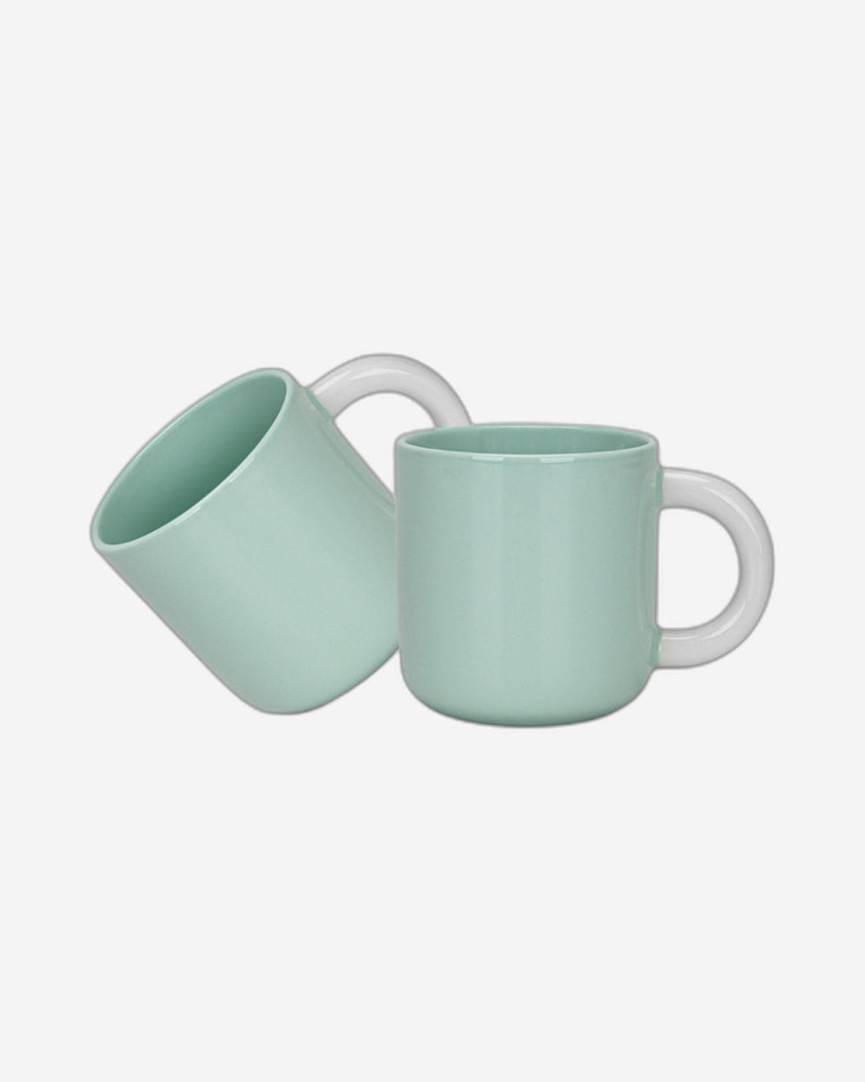 Fissman Mugs New Bone China Green 2Pc