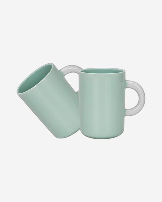 Fissman 2-Piece Mugs 540ml  Green New Bone China