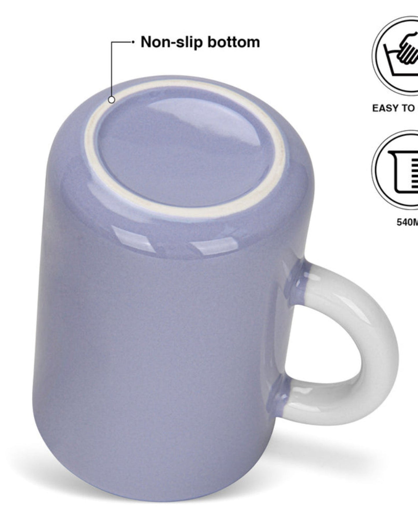 Fissman 2-Piece  Mugs 540ml  Lilac New Bone China