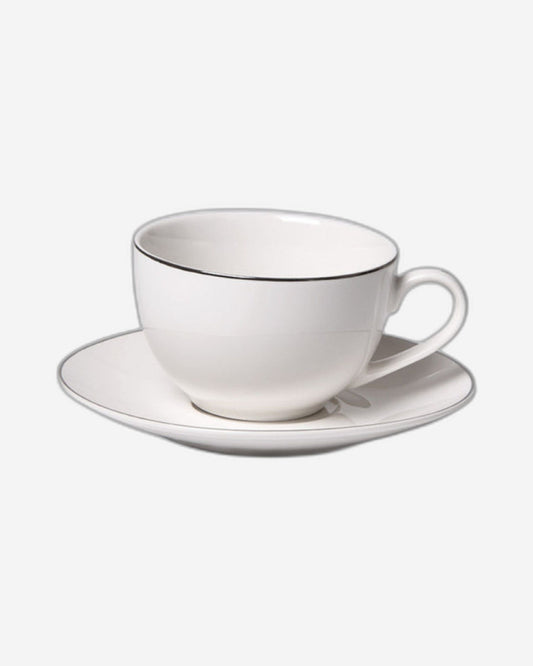 Fissman Tea Cup And Saucer  Aleksa Series  250mlColor White (Porcelain)