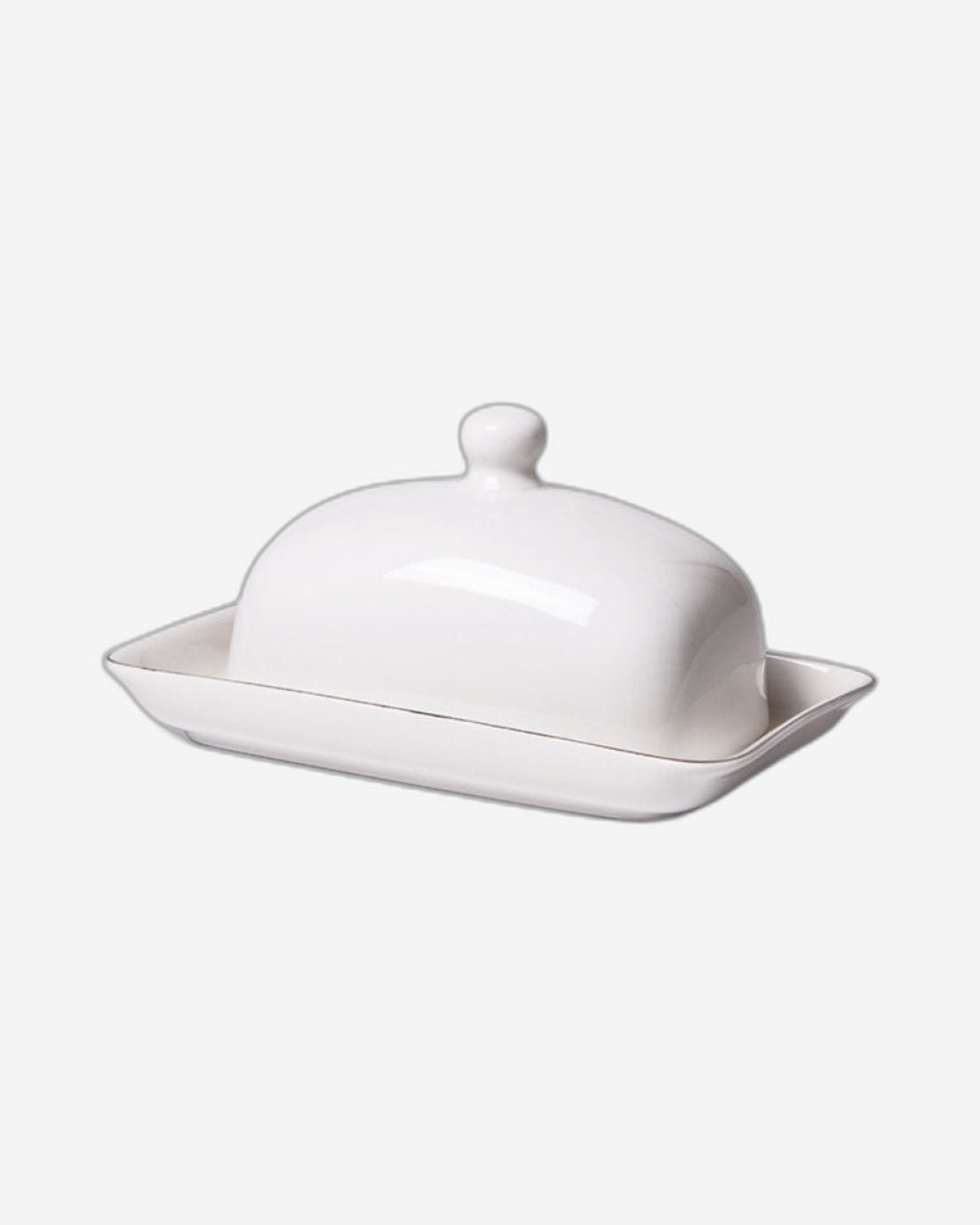 Fissman Butter Dish Aleksa Porcelain White 17.8cm