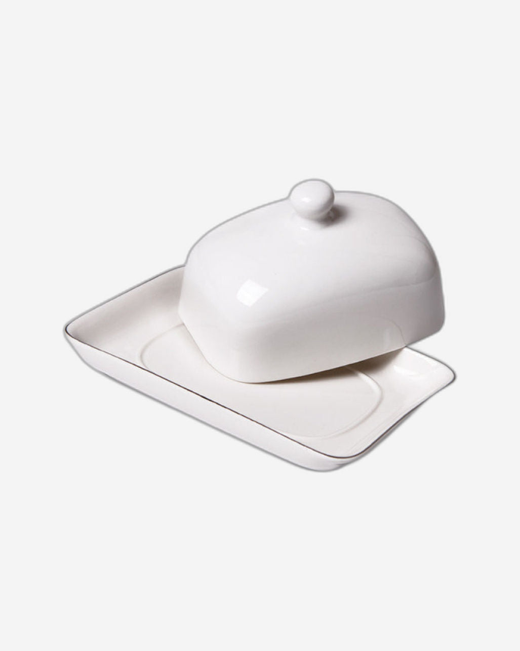 Fissman Butter Dish Aleksa Porcelain White 17.8cm