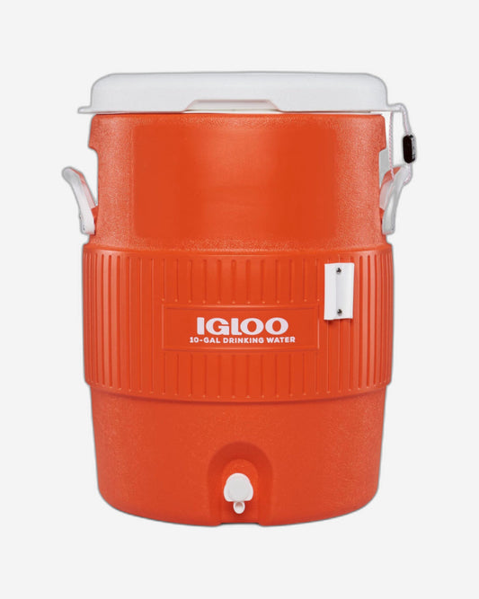 Igloo-10 Gallon Seat Top With Cup Dispenser - Orange