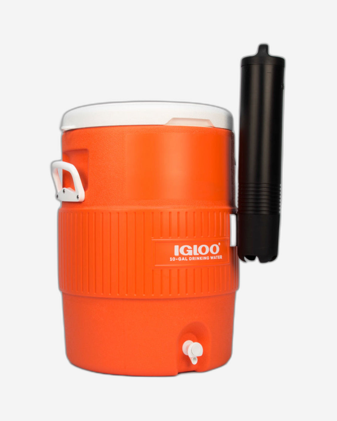 Igloo-10 Gallon Seat Top With Cup Dispenser - Orange