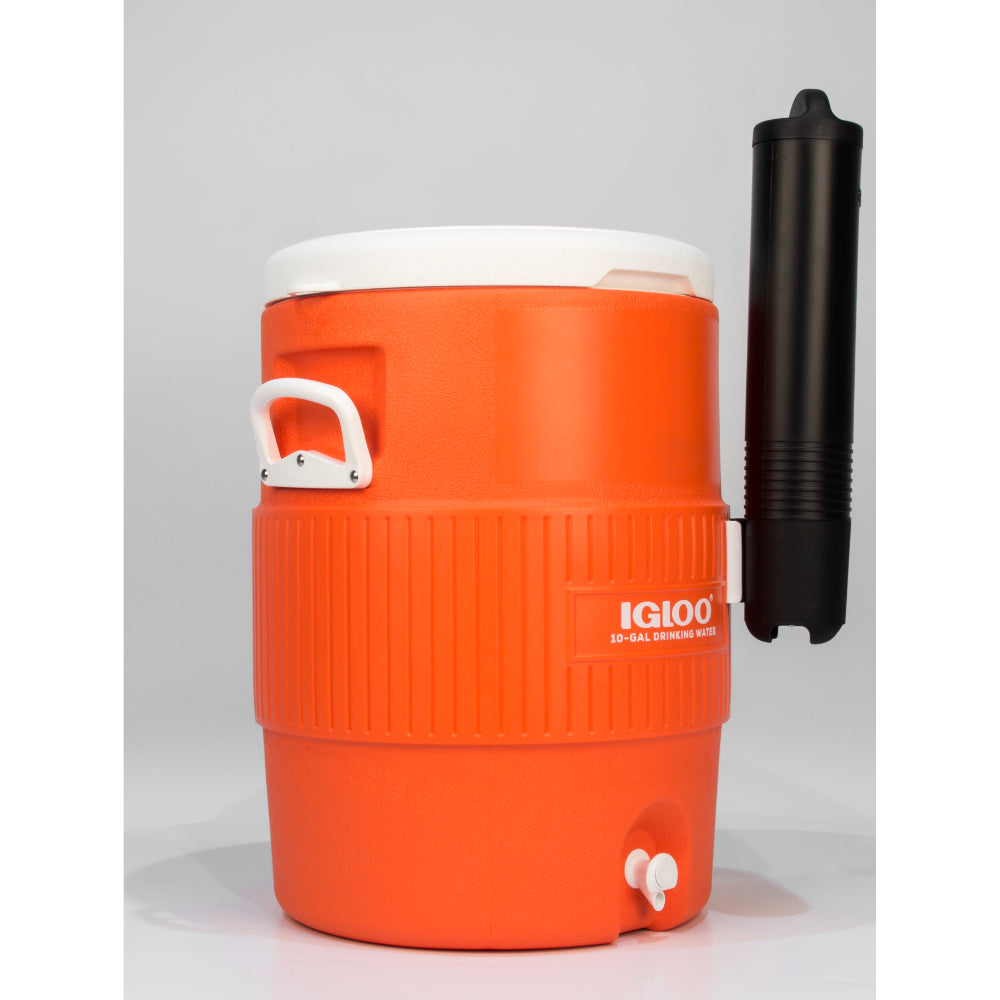 Igloo-10 Gallon Seat Top With Cup Dispenser - Orange