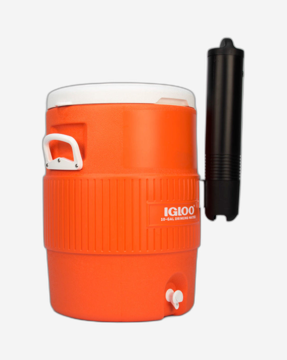 Igloo-10 Gallon Seat Top With Cup Dispenser - Orange