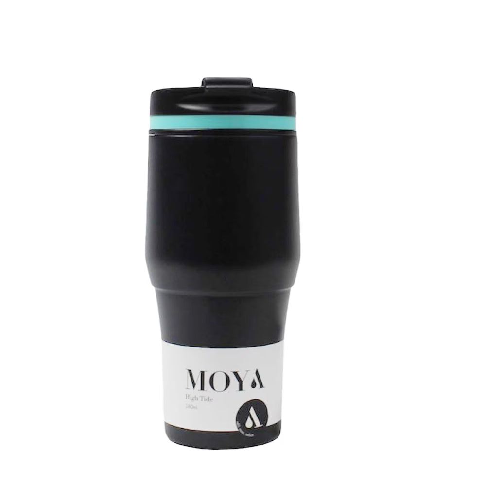 Moya "High Tide" 380ml Travel Coffee Mug Black/Black
