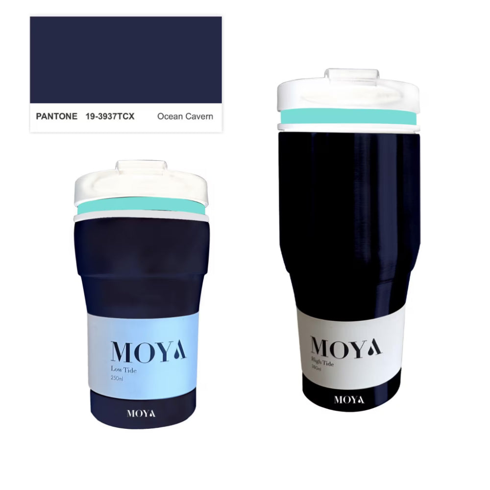 Moya "High Tide" 380ml Travel Coffee Mug Black/Black