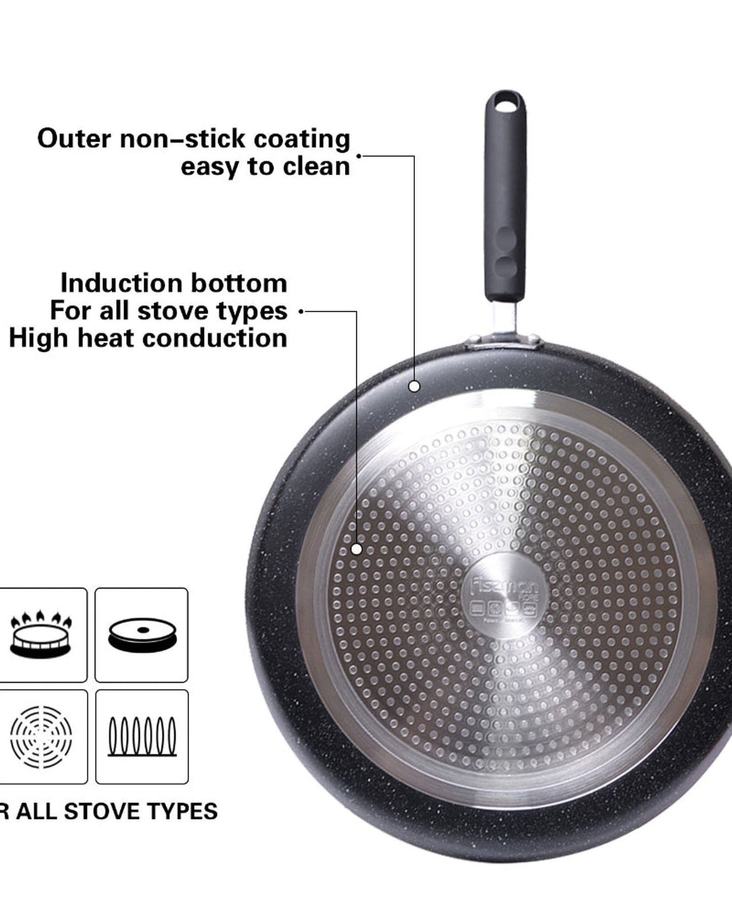 Fissman Crepe Pan Fiore Aluminum Non-Stick 32cm