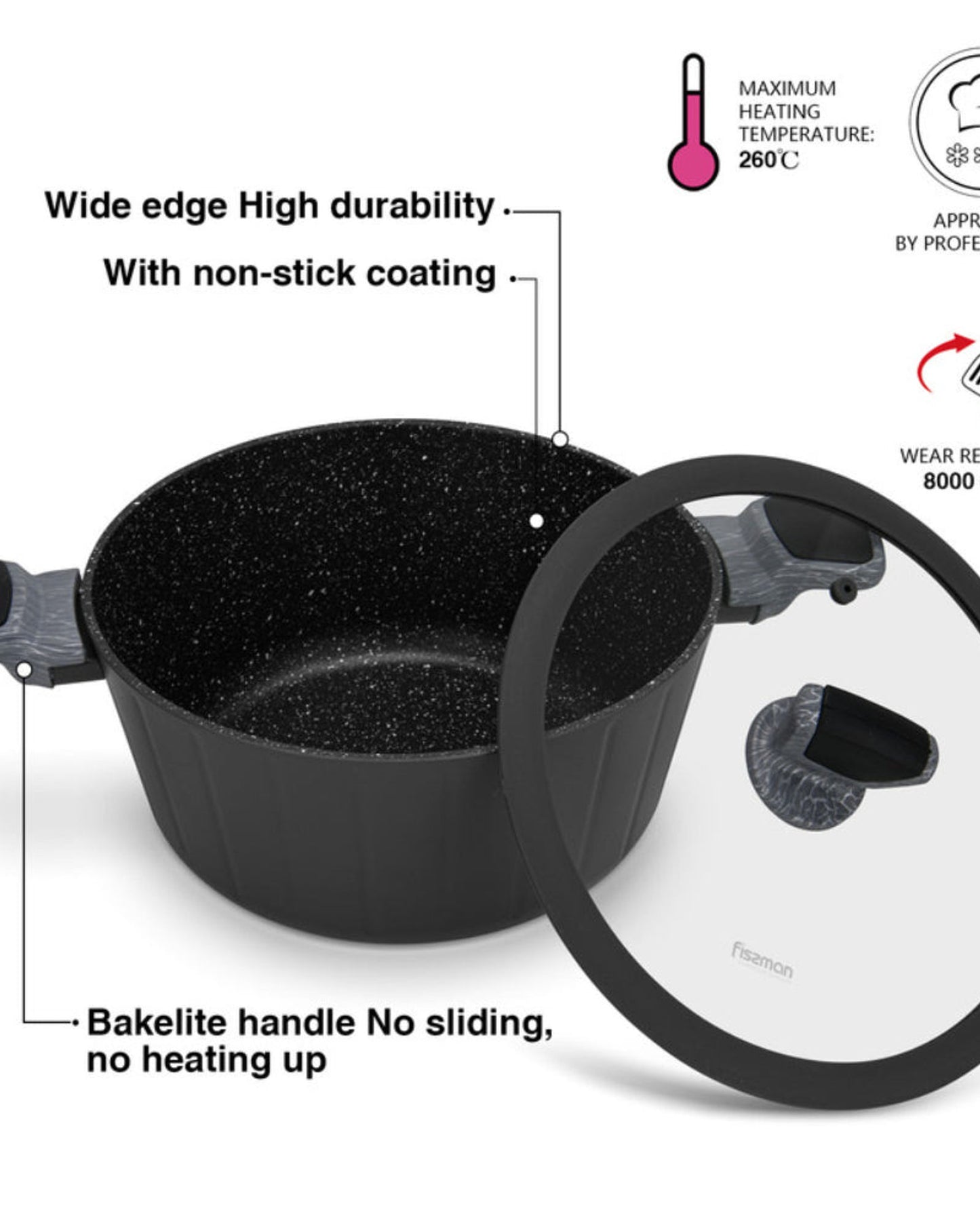 Fissman Cookware Stella Aluminum 11Pc Spoon & Turner