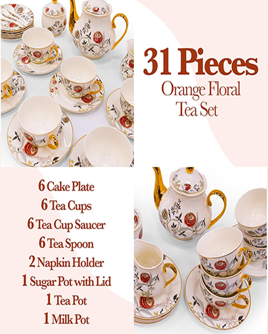 B&S  31Pc Round Tea Set