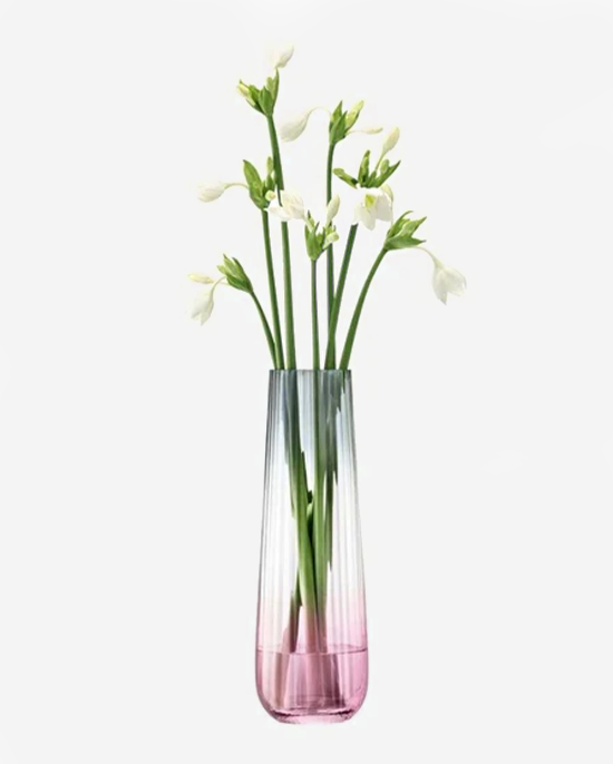 LSA Dusk Vase Pink/Grey H20cm
