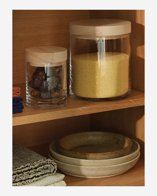 LSA Lotta Container Clear & Ash Lid