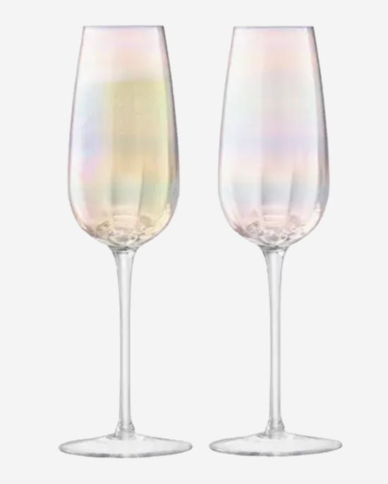 LSA Pearl Champagne Flute 250ml Mother of Pearl x4