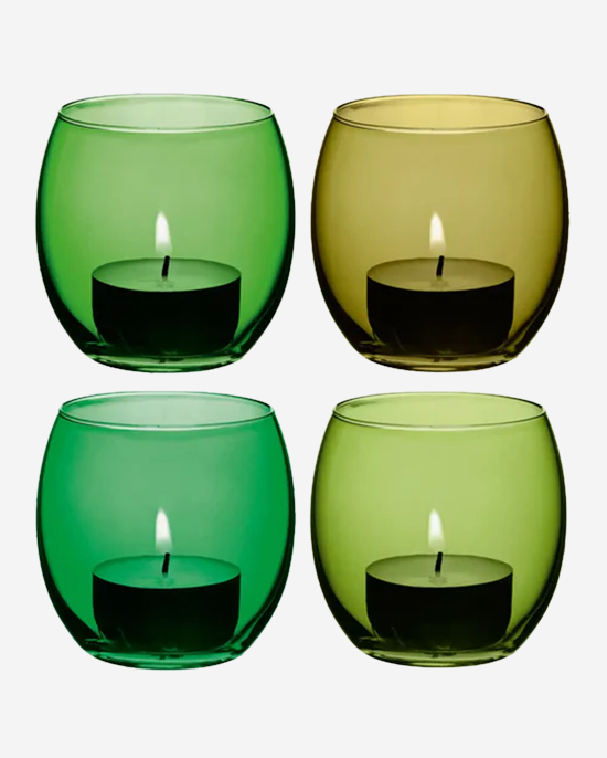 LSA Coro Tealight Holder Leaf Assorted x4
