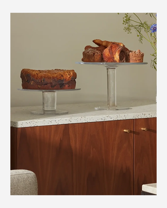 LSA Klara Clear Cakestand Low