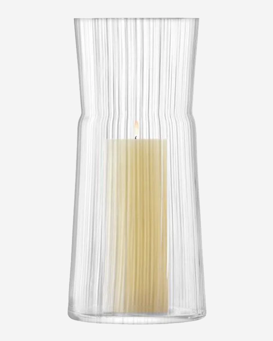 LSA Gio Line Lantern/Vase H18.5cm Clear